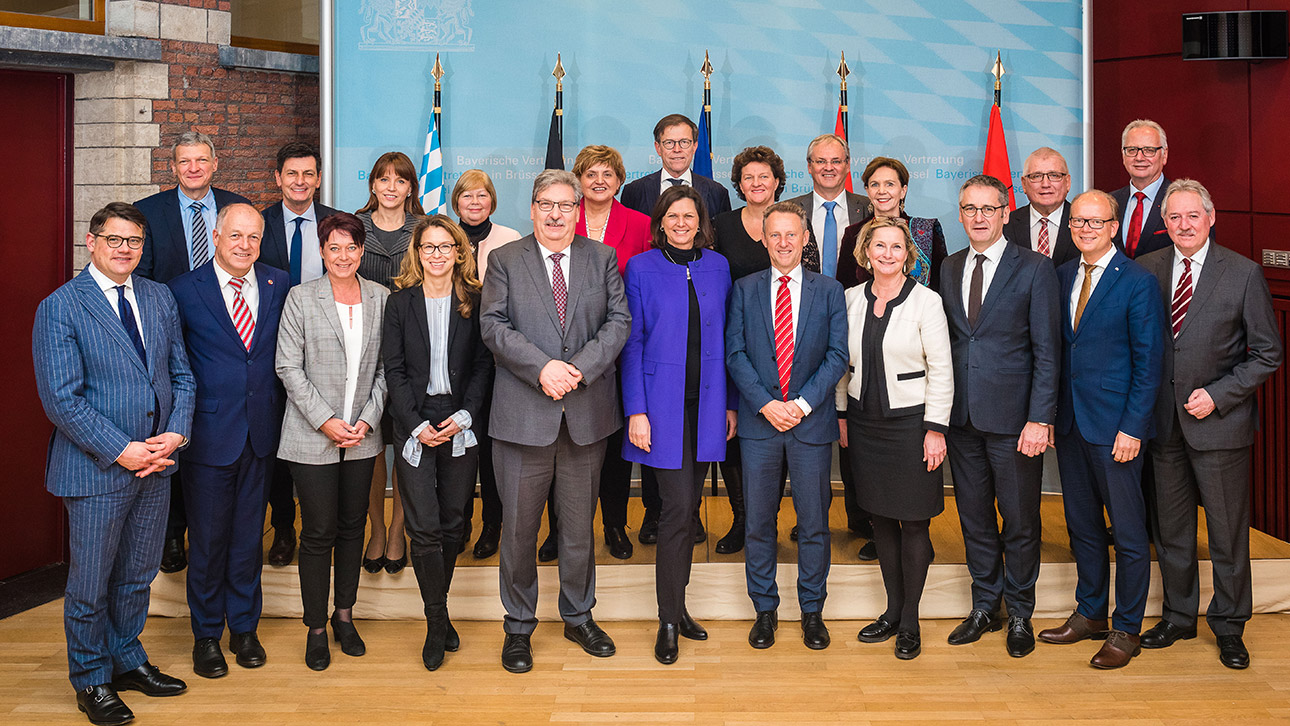 Gruppenbild der Präsidenten der deutschsprachigen Landesparlamente bei der Europakonferenz in Brüssel vom 28. bis 29. Januar 2019.
