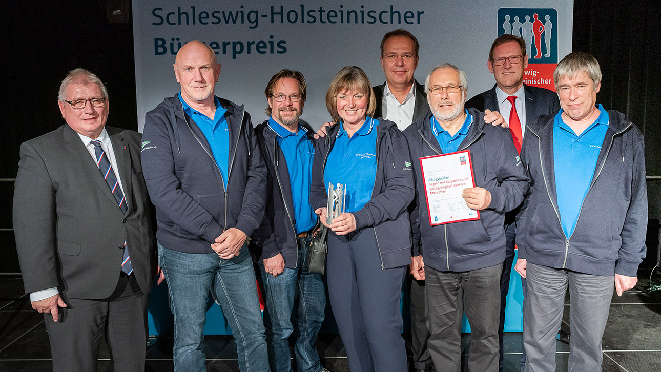 Die Gewinner in der Kategorie „Alltagshelden“: das Projekt „Segeln mit körperlich und geistig eingeschränkten Menschen“ des Segler Vereins Wakenitz aus Lübeck
