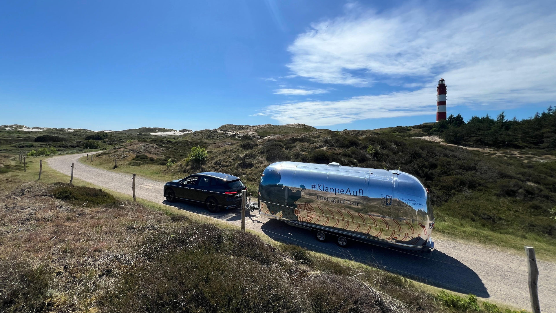 Landtagsmobil auf Amrum