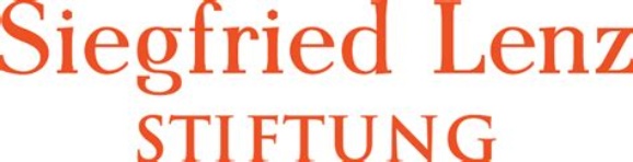 Schriftzug: Siegfried Lenz Stifzung in orange