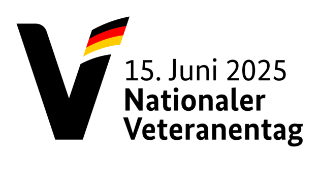 Logo des Veteranentags mit großem V 