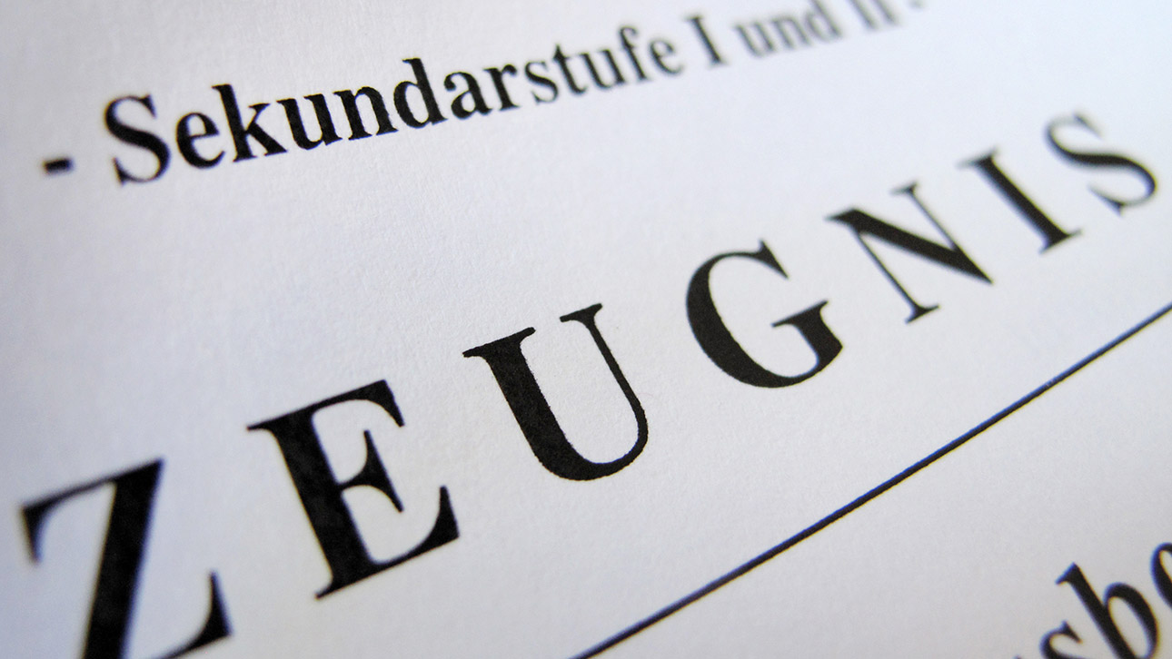 Zeugnis Schule Illustration