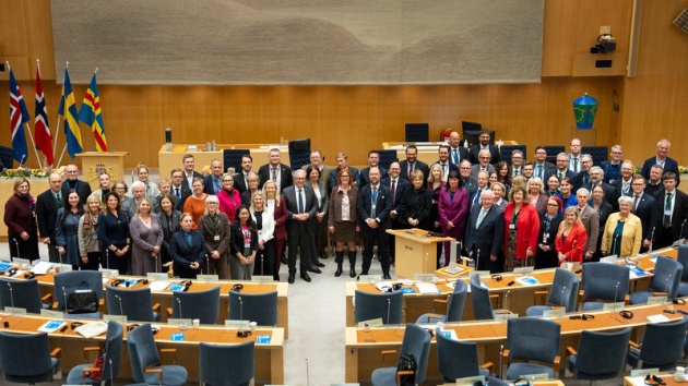 Gruppe der Teilnehmer des Treffen des Nordischen Rates 2025