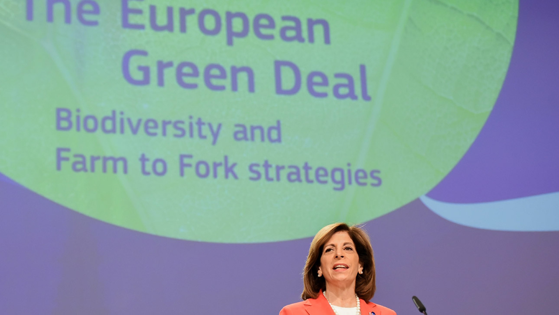 Belgien, Brüssel: Die EU-Kommissarin für Gesundheit, Stella Kyriakides, nimmt an einer Pressekonferenz zum Thema "´Green Deal´ für biologische Vielfalt und nachhaltige Lebensmittelproduktion" im EU-Hauptsitz in Brüssel teil.