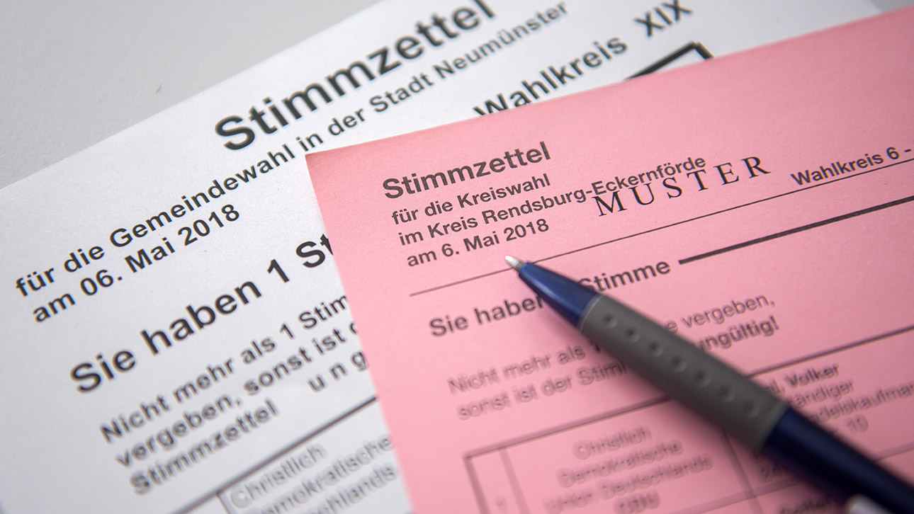 Kommunalwahl 2018 Stimmzettel Illustration