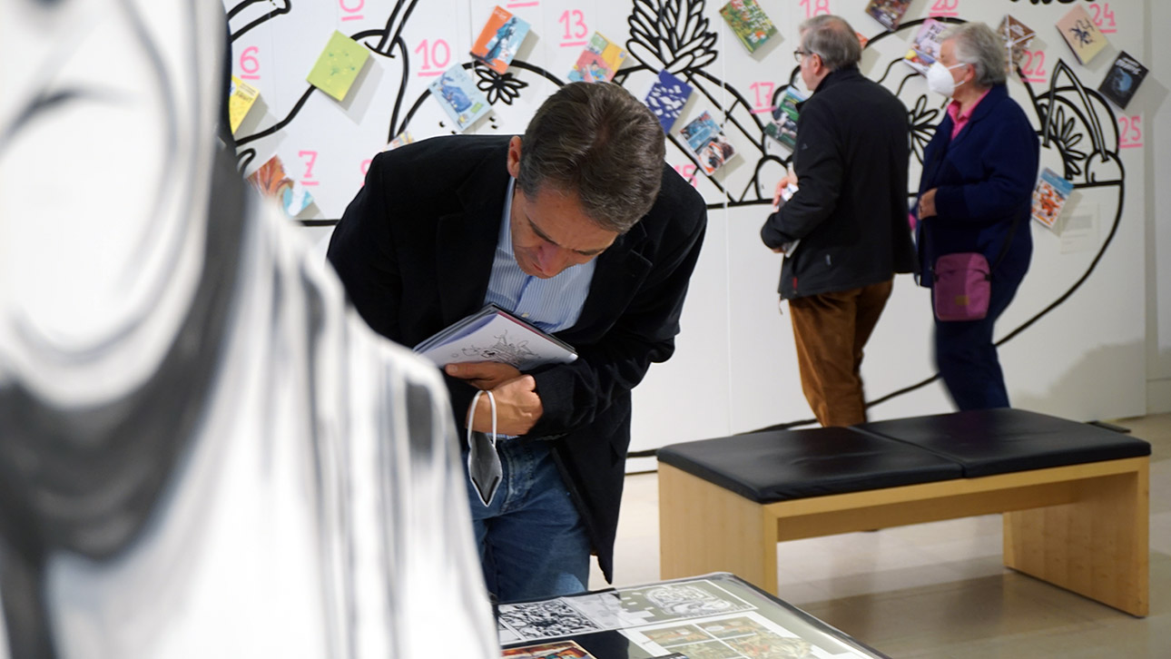 Eröffnung Comic-Ausstellung Exponate 