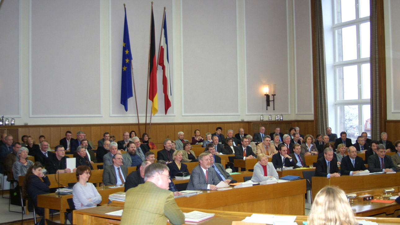 Die letzte Sitzung im alten Plenarsaal im Februar 2003