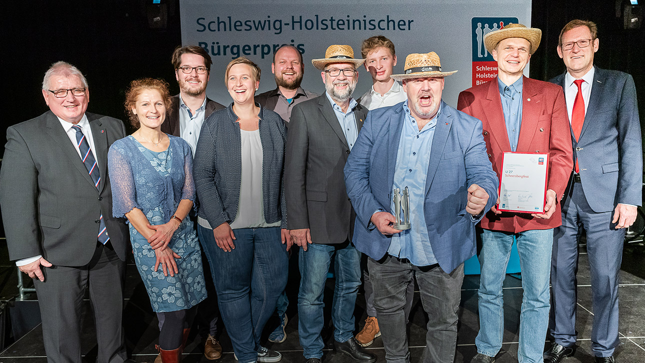 Die Gewinner des Bürgerpreises von dem Projekt Scheersbergfest