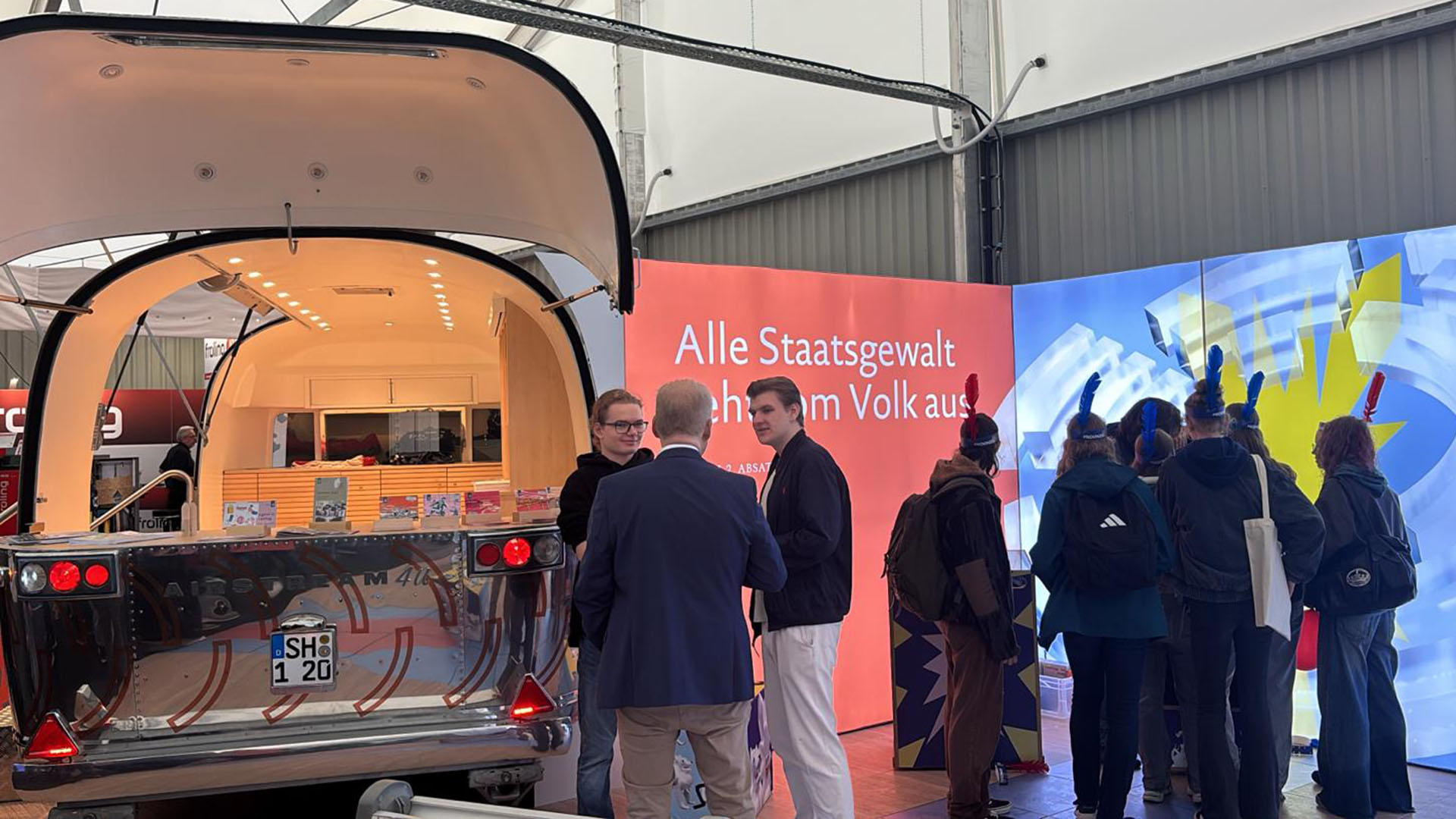 Das Landtagsmobil in Halle 2 auf der Norla.