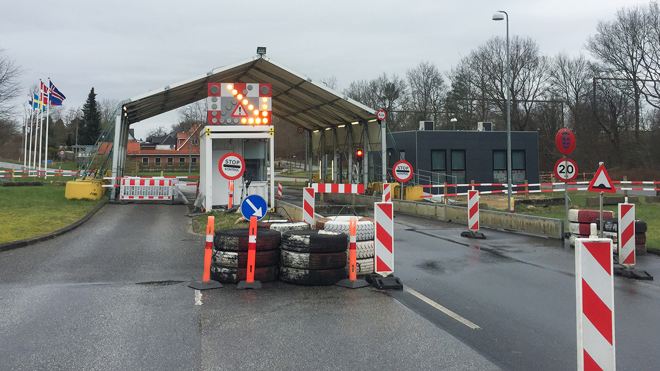 Die abgeriegelte Grenze zu Dänemark