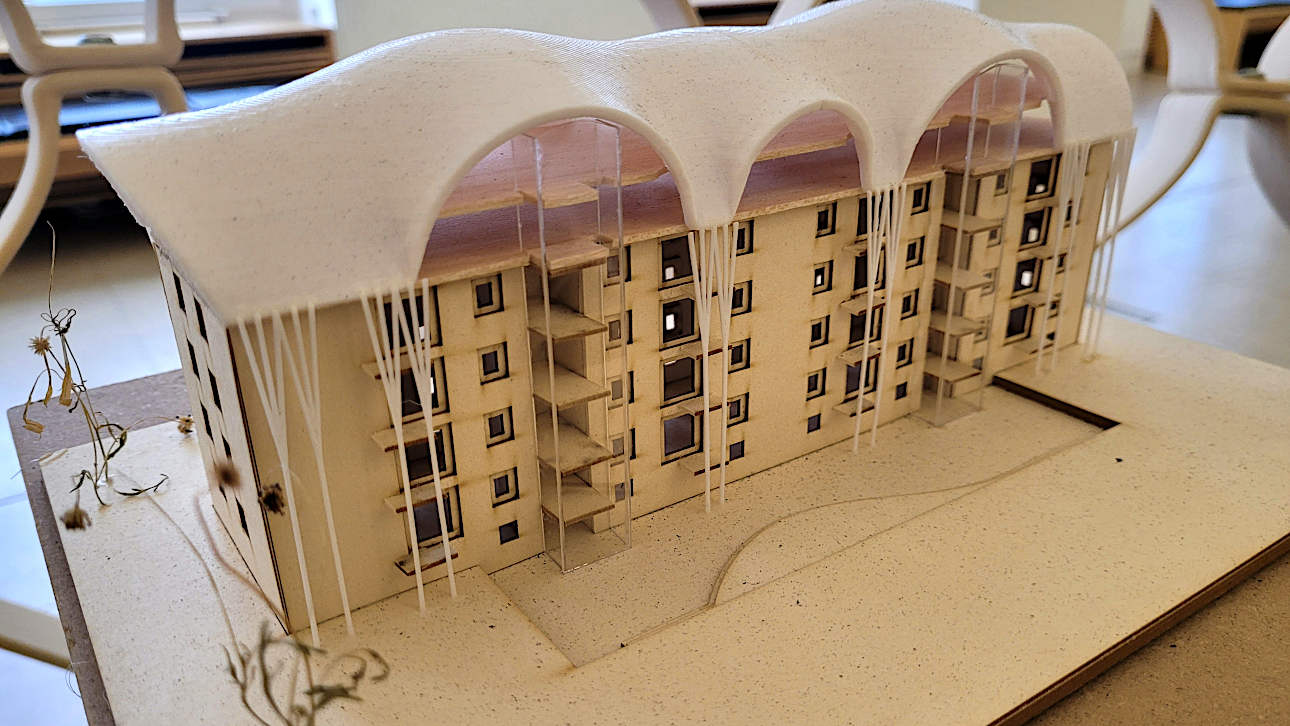 Der Entwurf 'Printed Roof' – eine Masterarbeit von Anna Prell