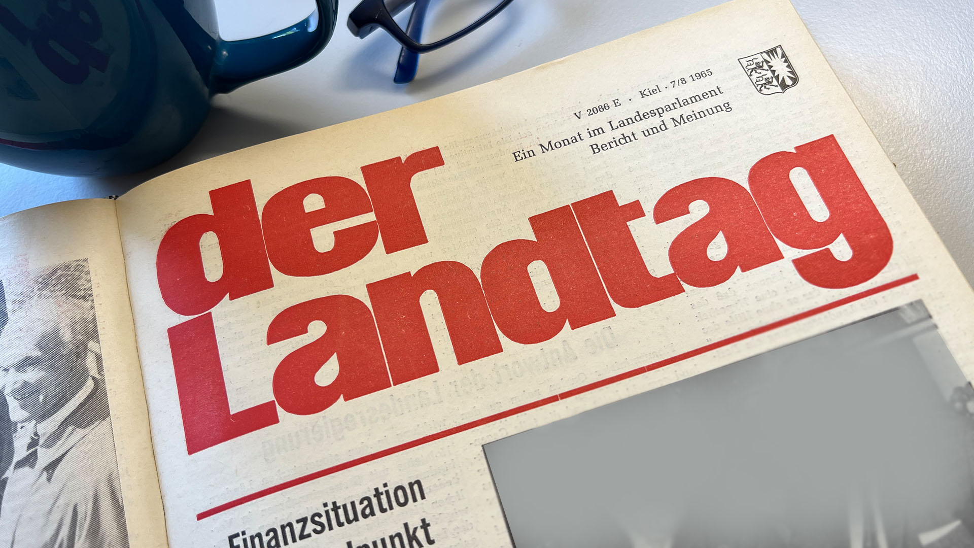 Bild 1 zum Artikel zum Jubiläum der Landtagszeitschrift. Das Deckblatt des Landtags 08/1965