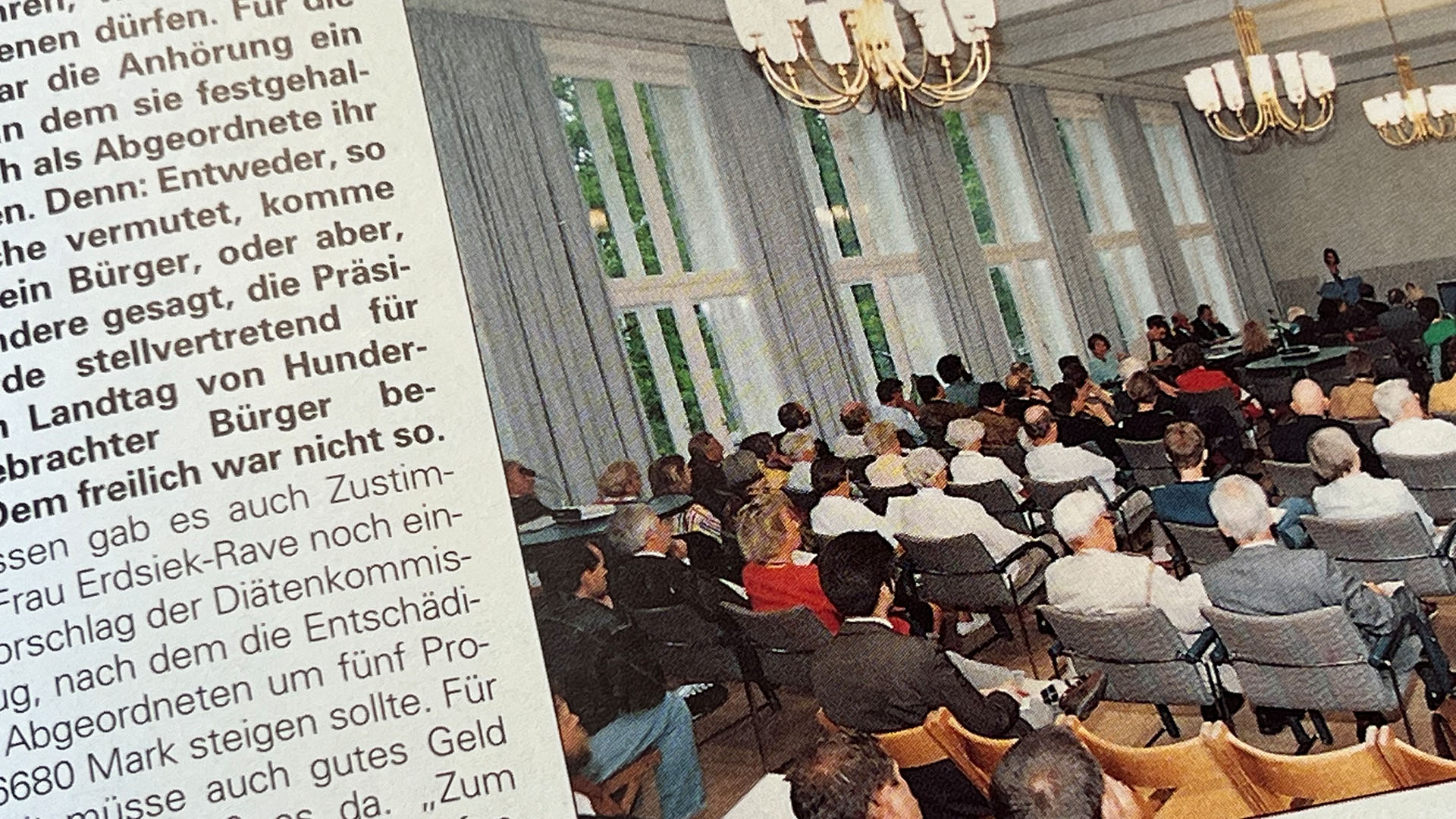 Bild 7 zum Artikel zum Jubiläum der Landtagszeitschrift. Bild eines Artikels