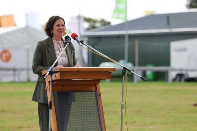 Landtagspräsidentin Kristina Herbst eröffnet die Norla 2025. 