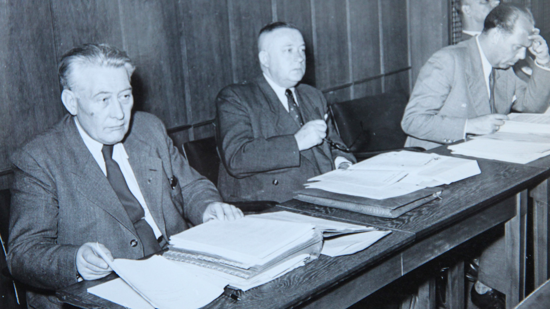 Samuel Münchow, Hermann Olson, Berthold Bahnsen (SSW, v.l.)