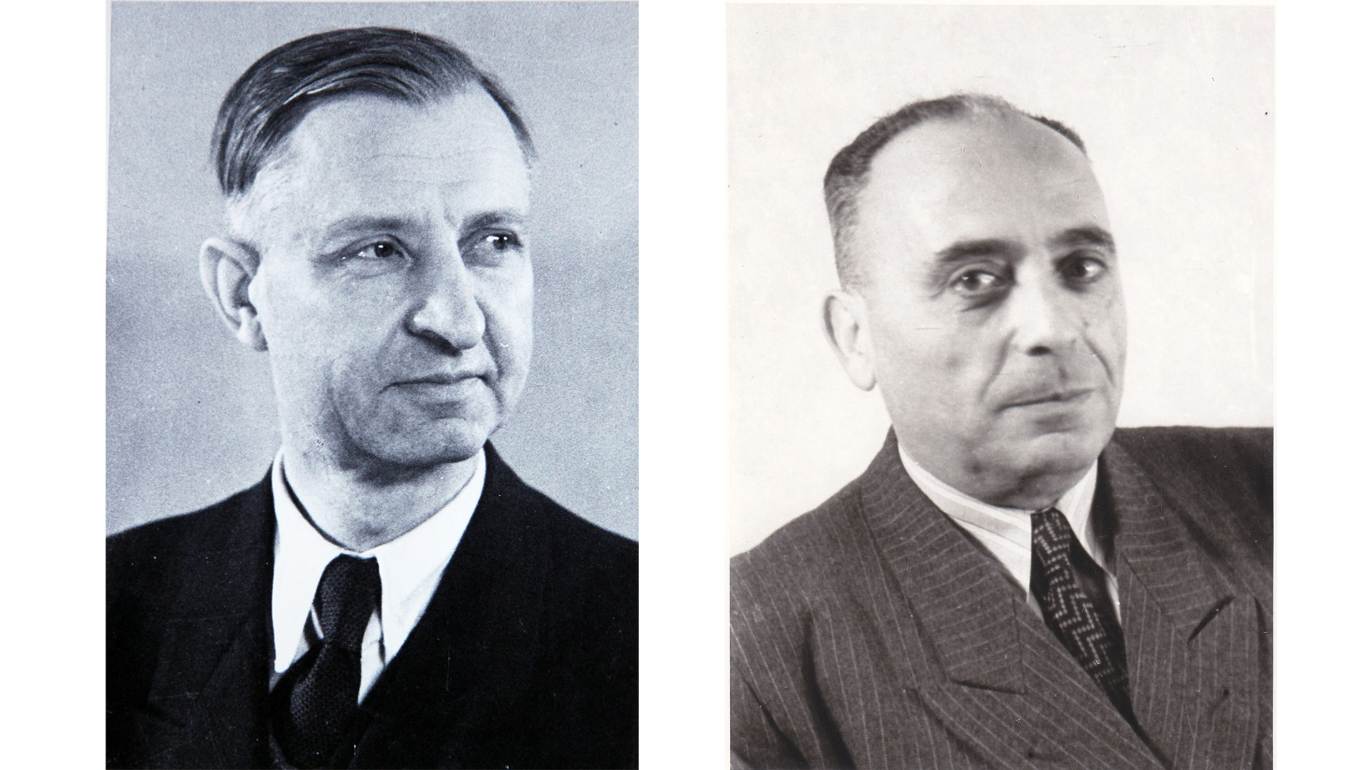 Hermann von Mangoldt (CDU, li.), Rudolf Katz (SPD, re.).