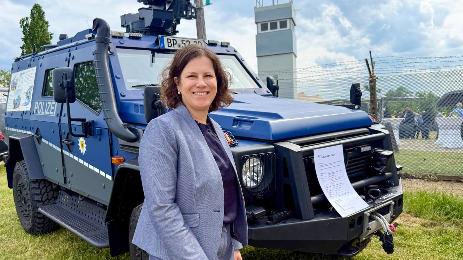 Landtagspräsidentin Herbst beim Empfang der Bundespolizei