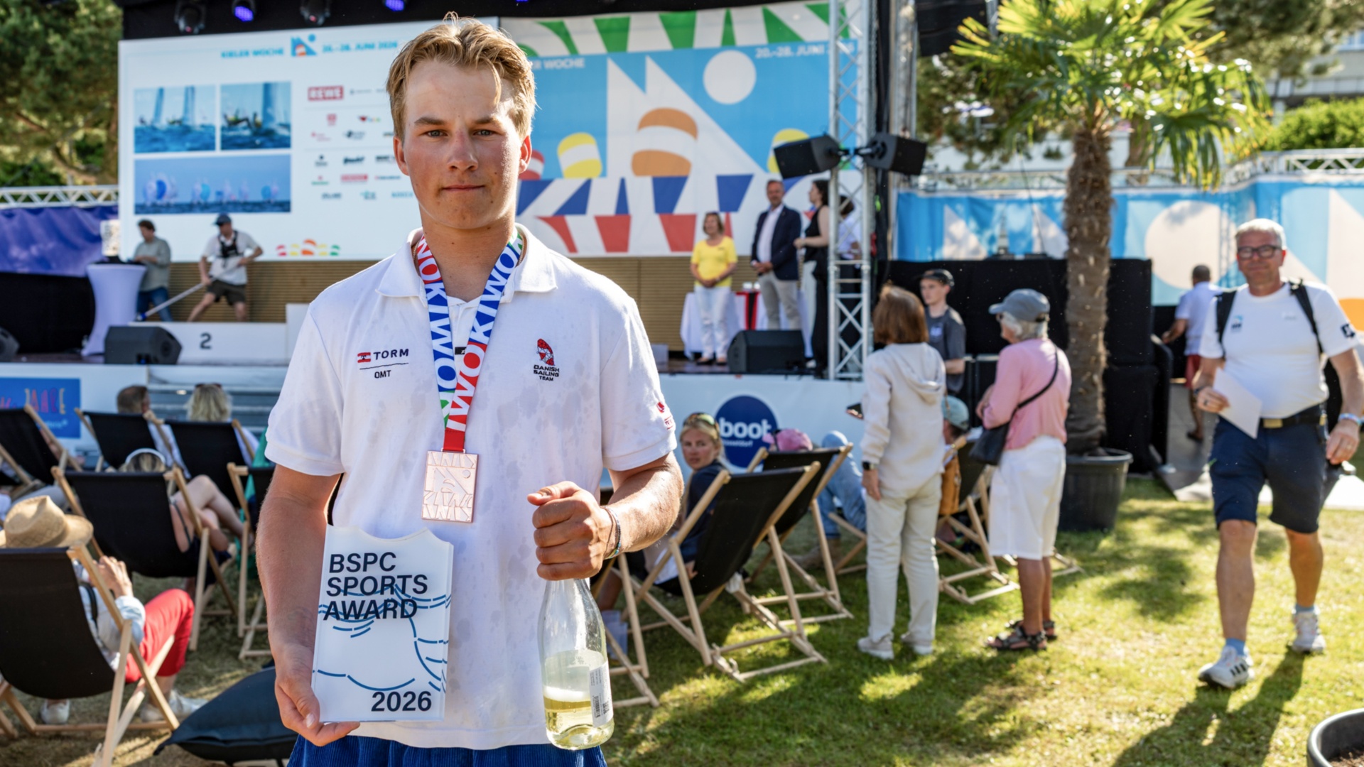 John_Wolff (ILCA 7) erhielt neben der Regattamedaille im Rahmen der Kieler Woche auch den BSPC Sports Award