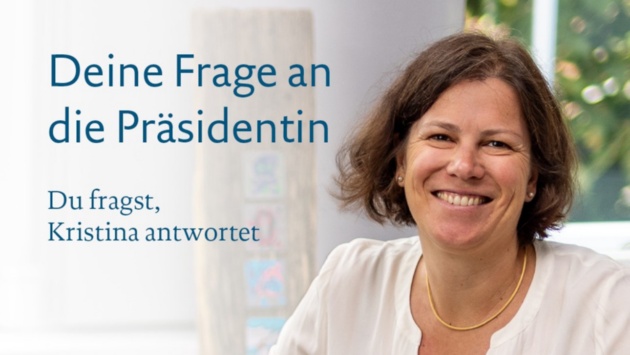 Ausschnitt der Instagram-Kachel "Deine Frage an die Präsidentin"