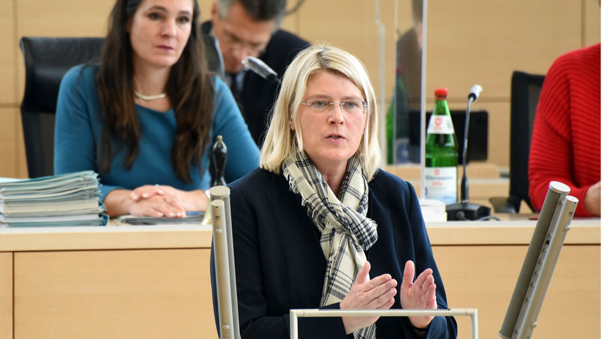 Bohn, Marret Grüne © Foto: Thomas Eisenkrätzer Die Grünen-Abgeordnete Marret Bohn hält eine Rede im Plenarsaal des Schleswig-Holsteinischen Landtages.