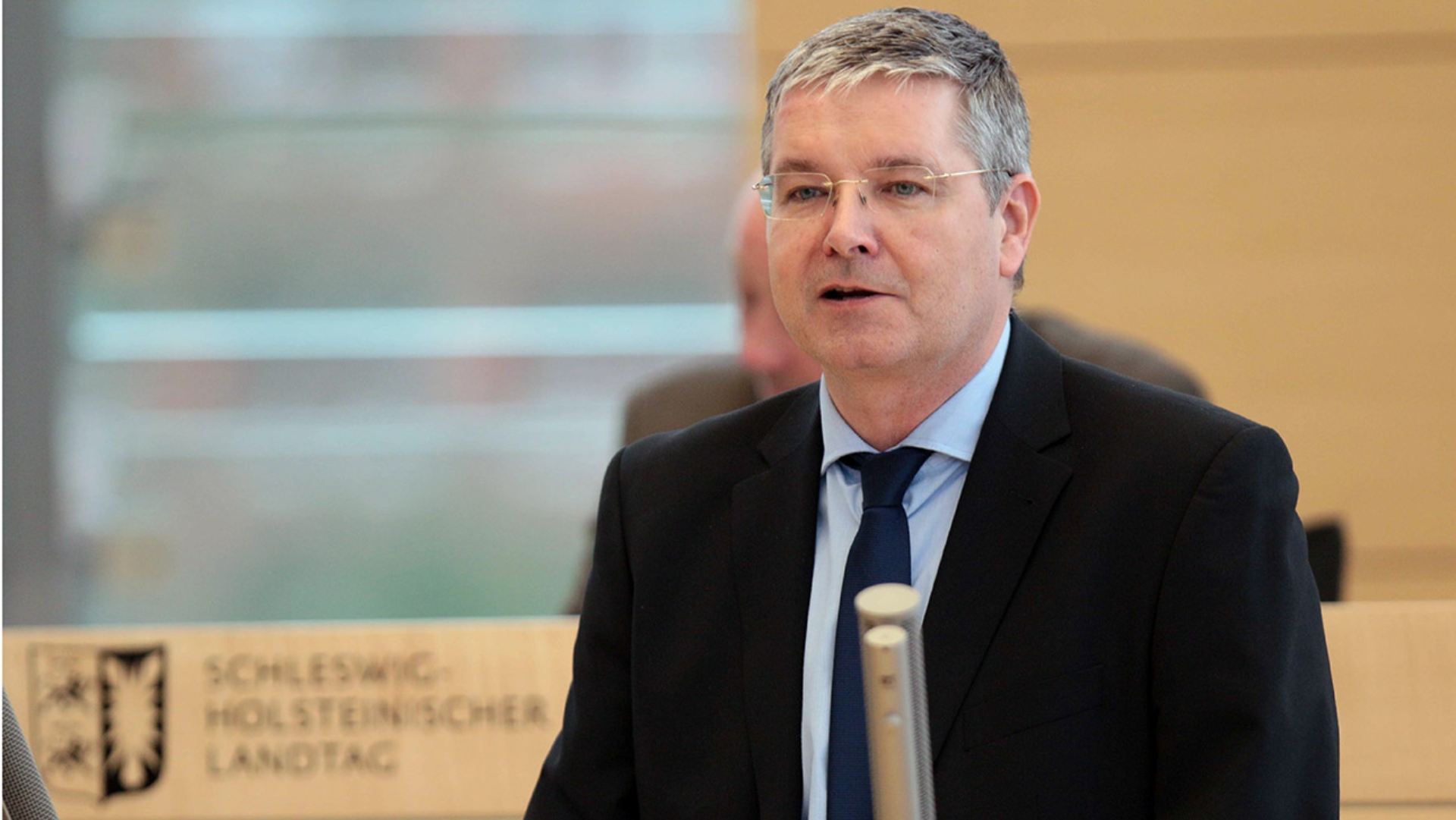 Junghans, Hermann CDU Plenum © Foto: Michael August Der CDU-Abgeordnete Hermann Junghans hält eine Rede im Plenarsaal des Schleswig-Holsteinischen Landtages