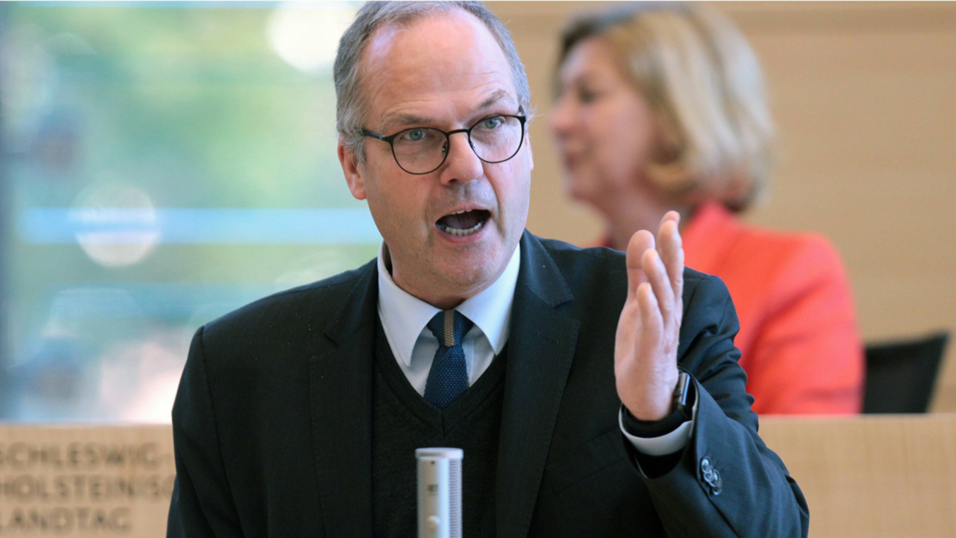 Schwarz, Werner Minister Minister CDU Plenum   © Foto: Michael August CDU-Landwirtschaftsminister Werner Schwarz hält eine Rede im Plenarsaal des Schleswig-Holsteinischen Landtages.