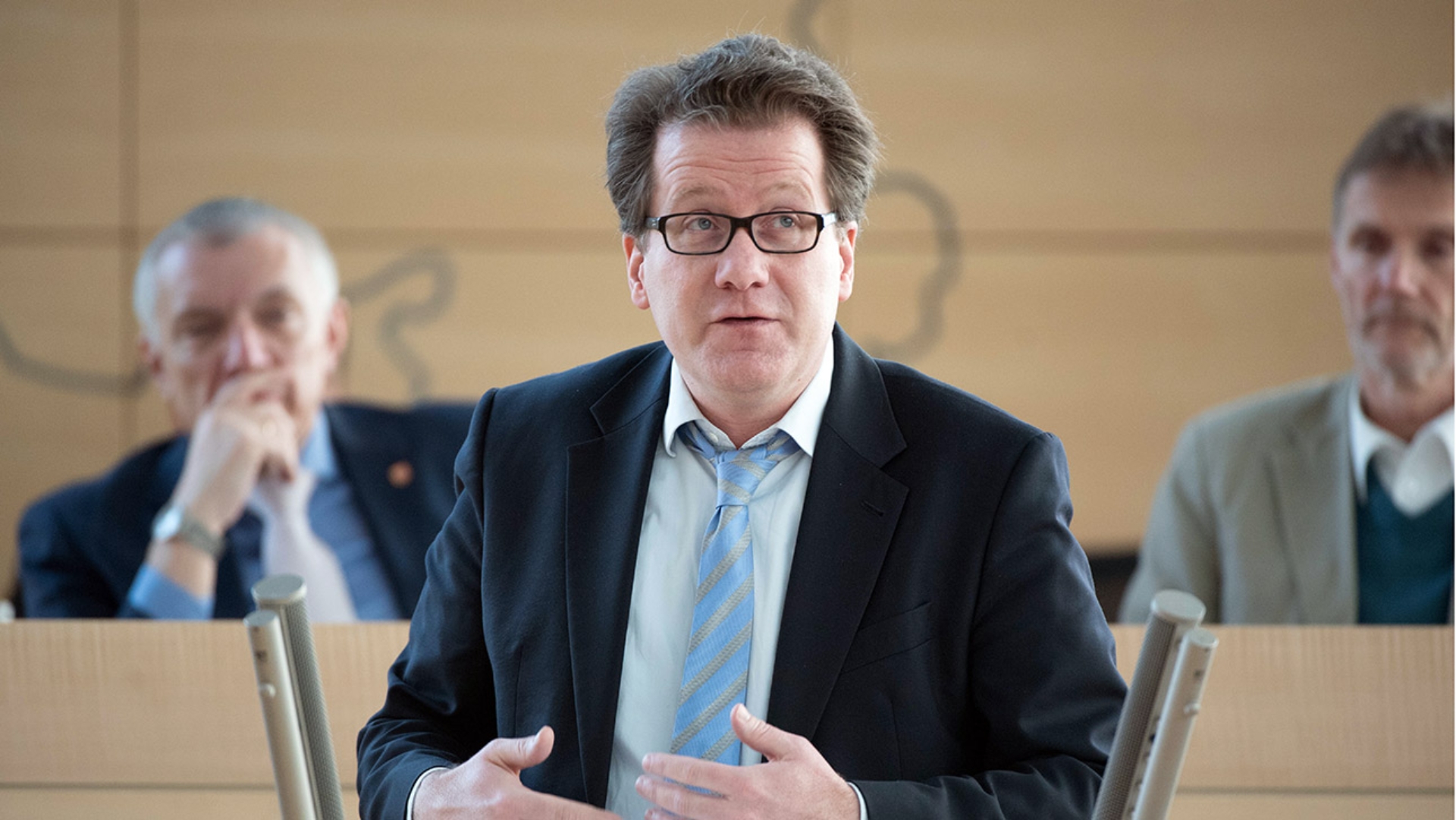 Der SPD-Abgeordnete Martin Habersaat hält eine Rede im Plenarsaal des Schleswig-Holsteischen Landtages.