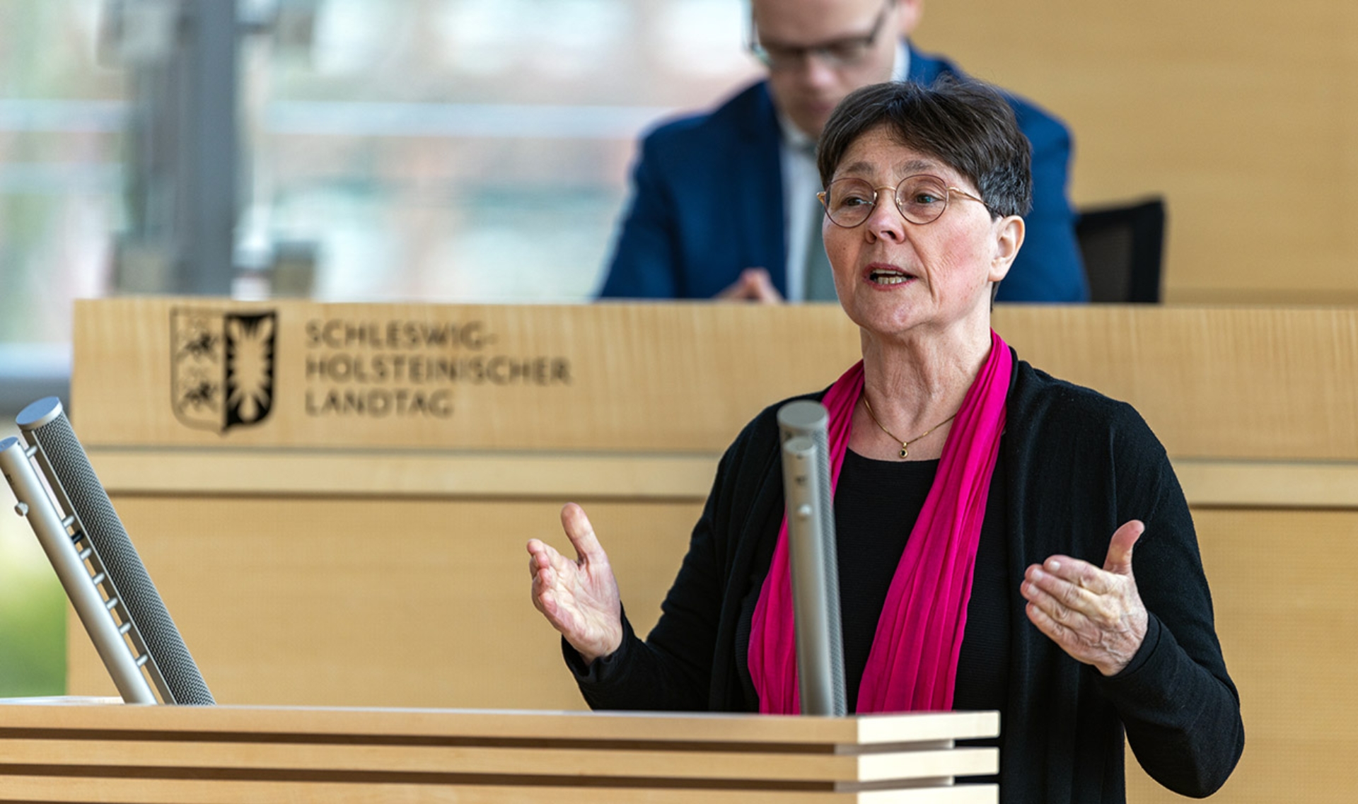Heinold, Monika Grüne Finanzministerin Plenum © Foto: Landtag, Sönke Ehlers Finanzministerin Monika Heinold (Grüne) hält eine Rede im Plenarsaal des Schleswig-Holsteinischen Landtages