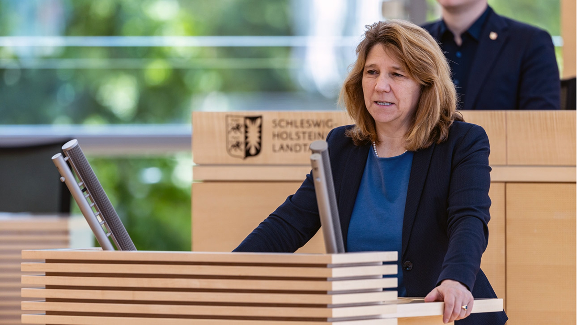 CDU-Gesundheitsministerin Kerstin von der Decken hält eine Rede im Plenarsaal des Schleswig-Holsteinischen Landtages.