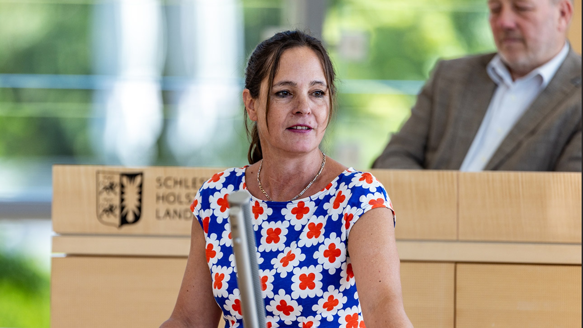 Die FDP-Abgeordnete Annabell Krämer hält eine Rede im Plenarsaal des Schleswig-Holsteinischen Landtages.