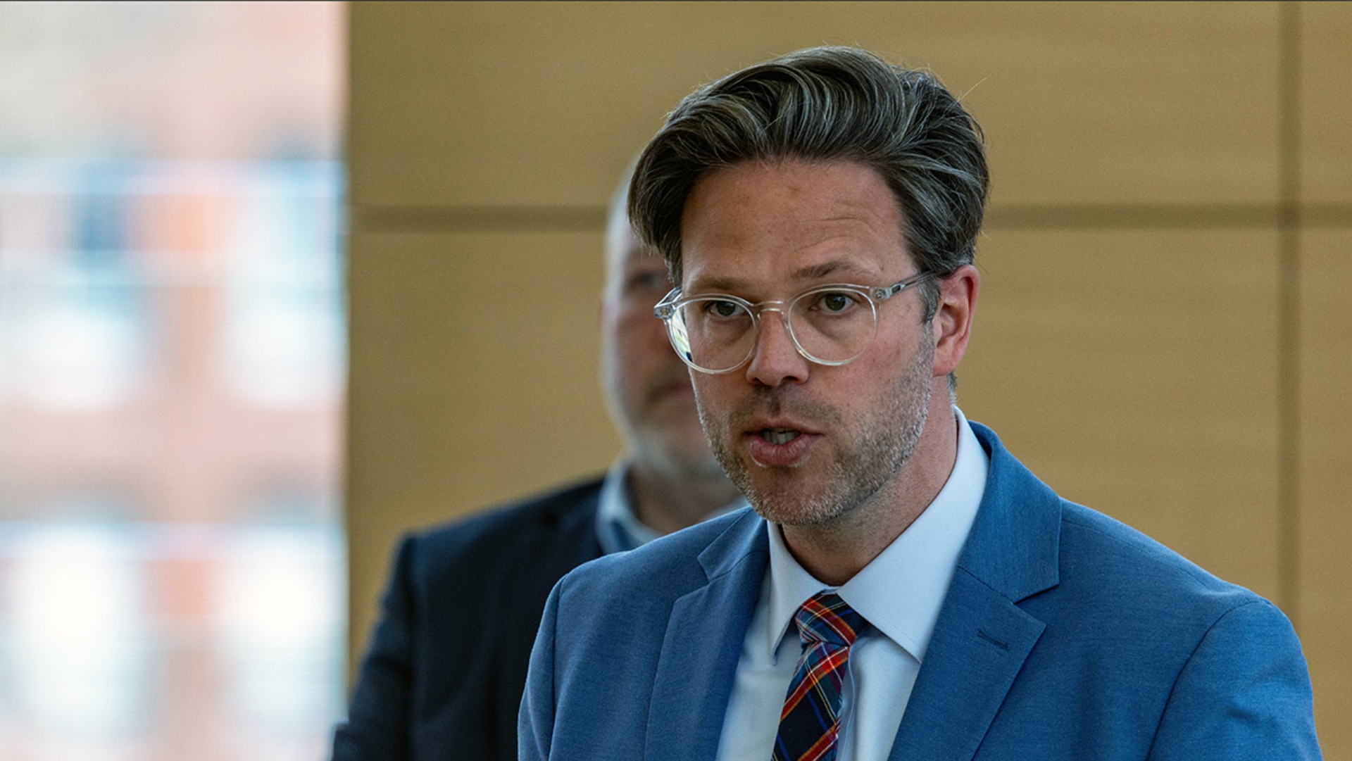 Der CDU-Abgeordnete Martin Balasus hält eine Rede im Plenarsaal des Schleswig-Holsteinischen Landtages