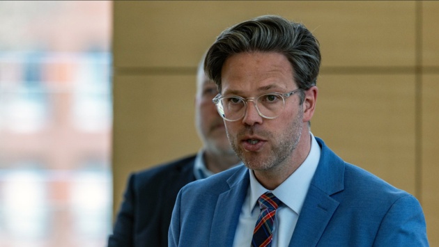 Der CDU-Abgeordnete Martin Balasus hält eine Rede im Plenarsaal des Schleswig-Holsteinischen Landtages