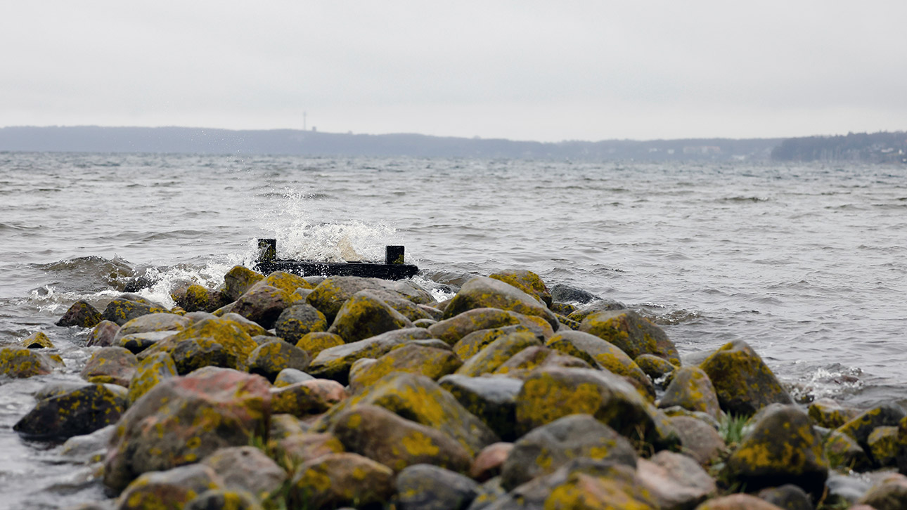 Flensburger Förde  Winterwetter Illustration