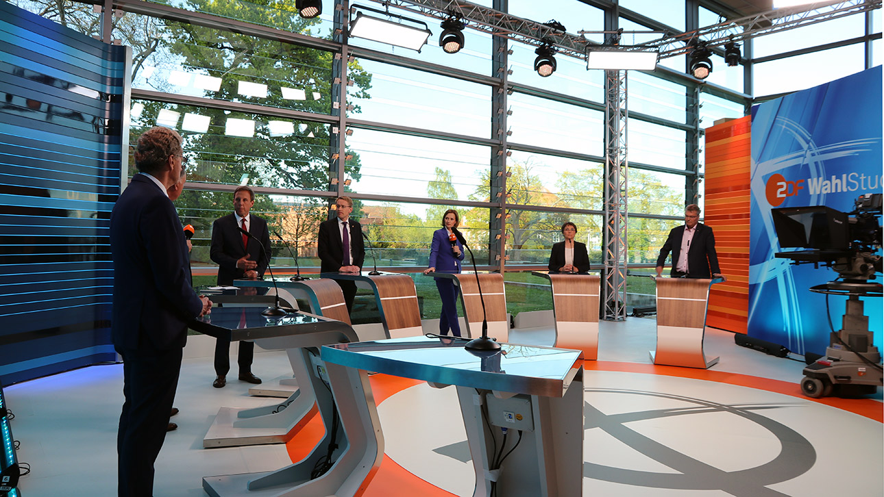 Gesprächsrunde im ZDF-Wahlstudio