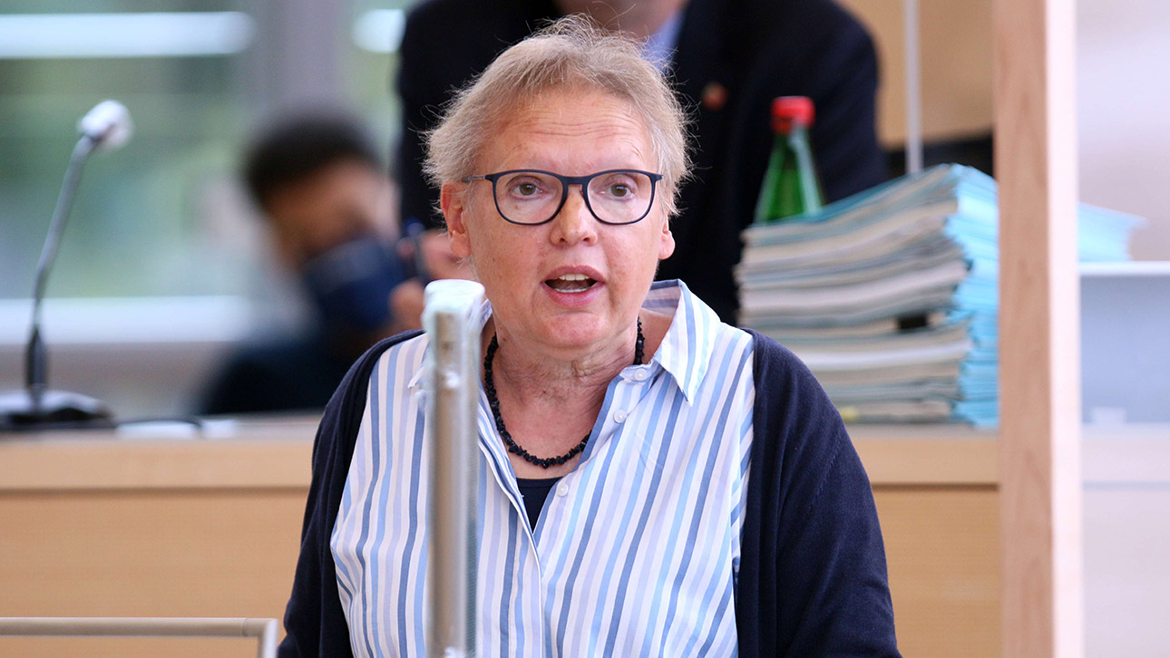 Bild der scheidenden Abgeordneten Ines Strehlau (Grüne).