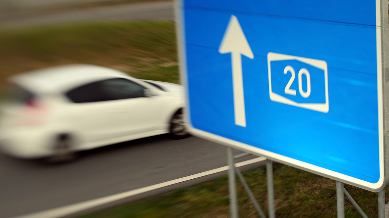 Autobahn 20 A 20-Schild