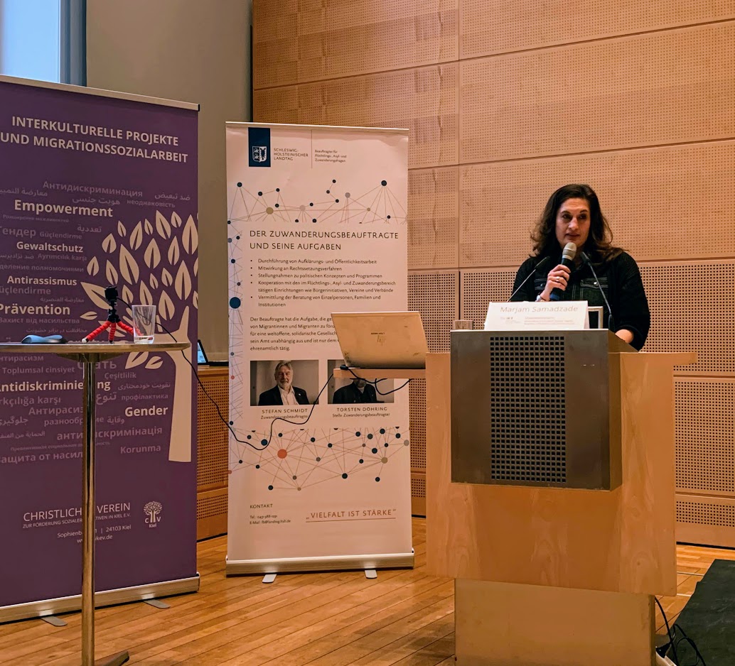Sta. Samadzade Die Staatssekretärin im Sozialministerium, Marjam Samadzade, hat in ihrem Grußwort den neuen Themenschwerpunkt Prävention im Ministerium beschrieben.