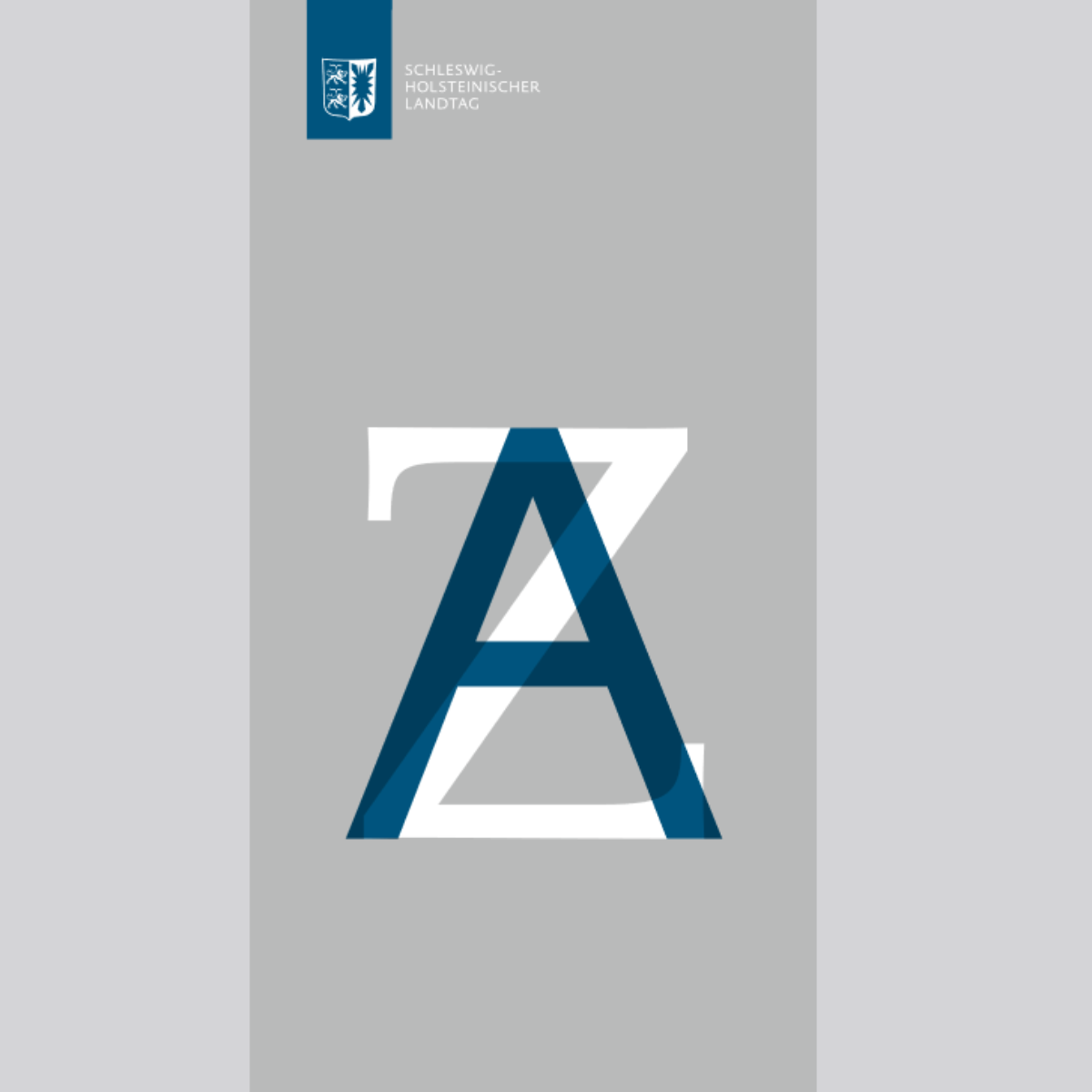 Titelblatt der Broschüre A-Z, Hintergrund in grau gehalten, Schriftzug in Blau: A-Z