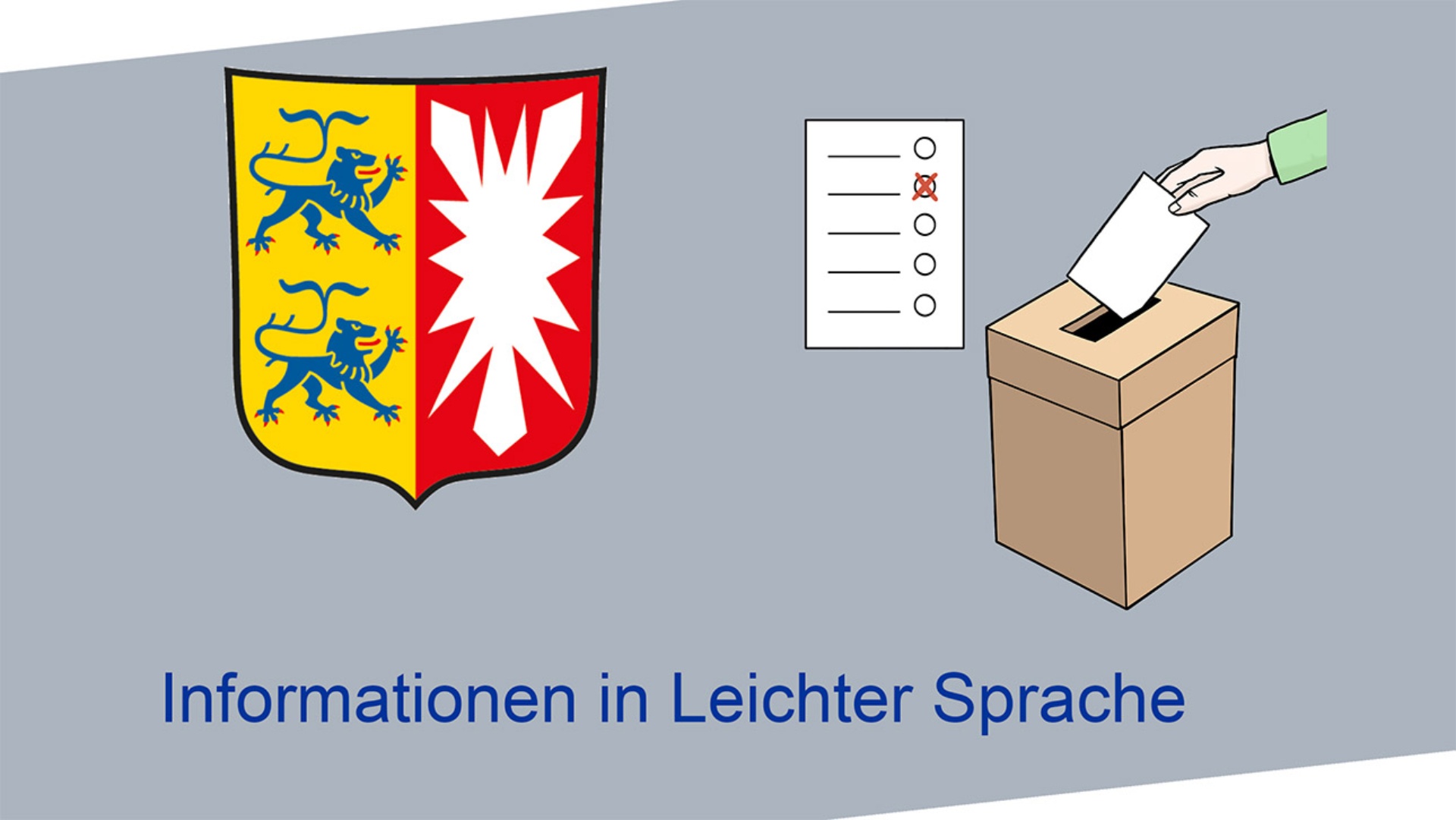 Wahl-Broschüre Leichte Sprache © Bildquelle: schleswig-holstein.de Titelbild der Wahlbroschüre in Leichter Sprache