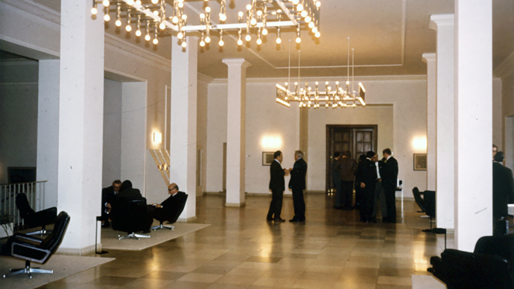 Die modernisierte Lobby Mitte der 1980er Jahre