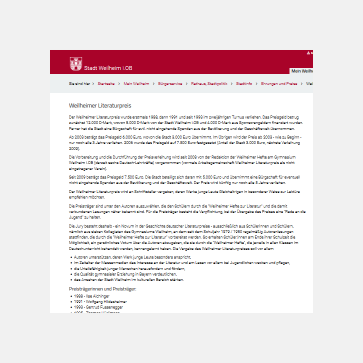 Screenshot des verlinkten Artikels