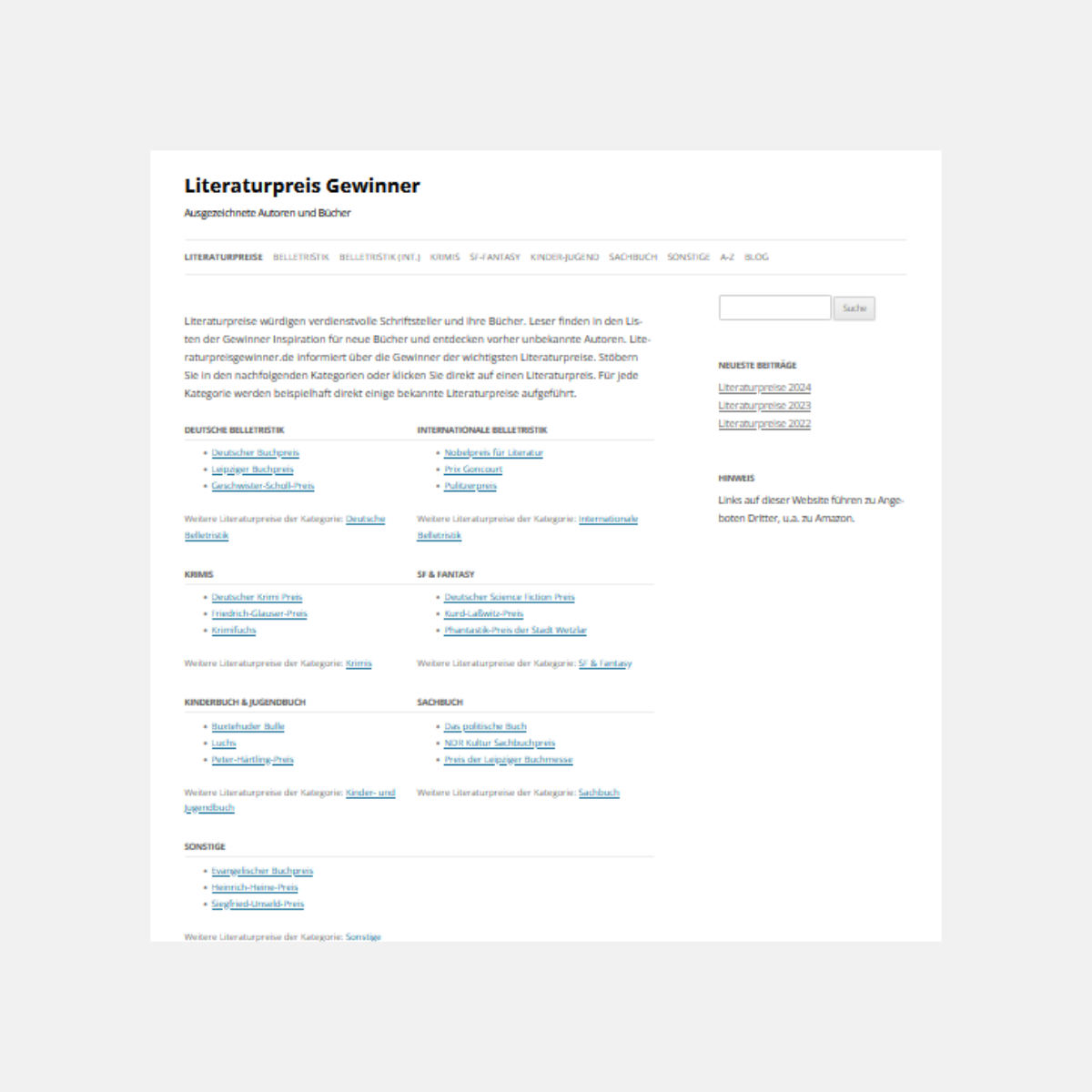 Screenshot der verlinkten Seite