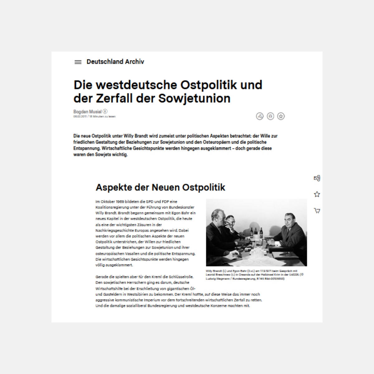 Screenshot des verlinkten Artikels mit grauem Rahmen