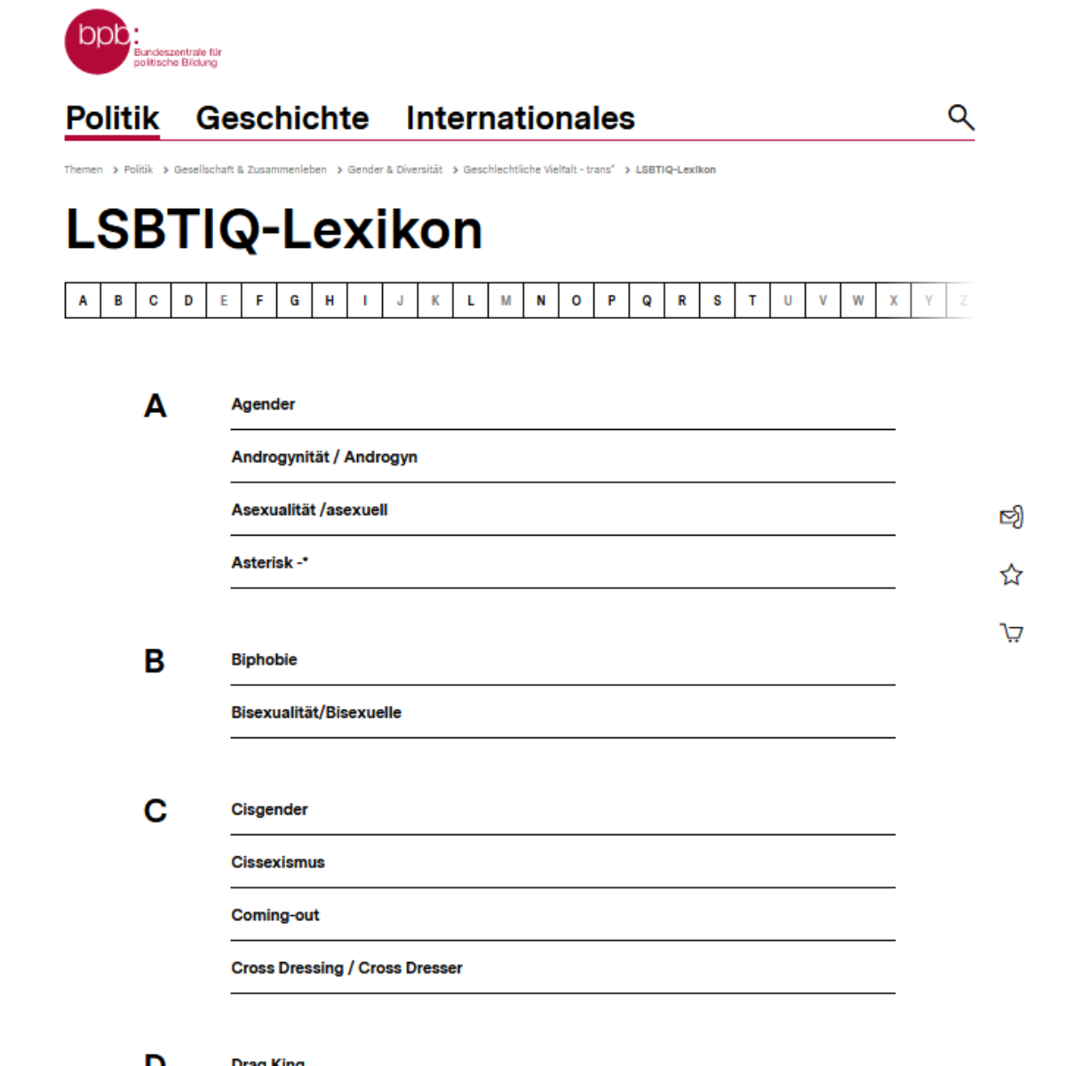 Ein Ausschnitt des Lexikons ist abgebildet
