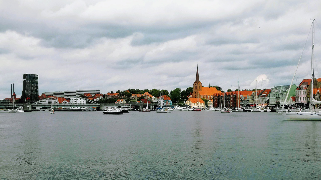 Blick auf die Stadt Sonderborg in Dänemark